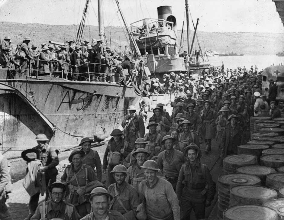 Allied troops arrive in Crete, April 1941
